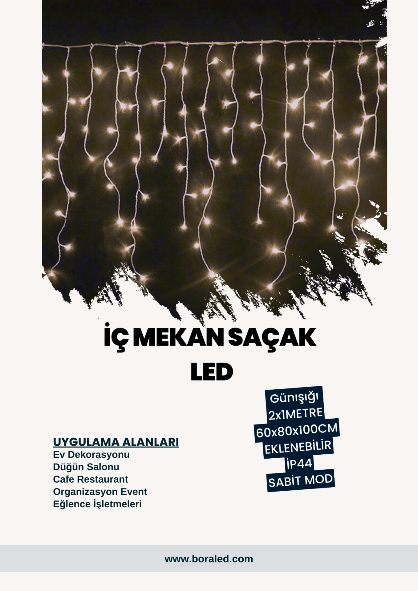 İÇ MEKAN SAÇAK LED GÜNIŞIĞI SABİT YANAR