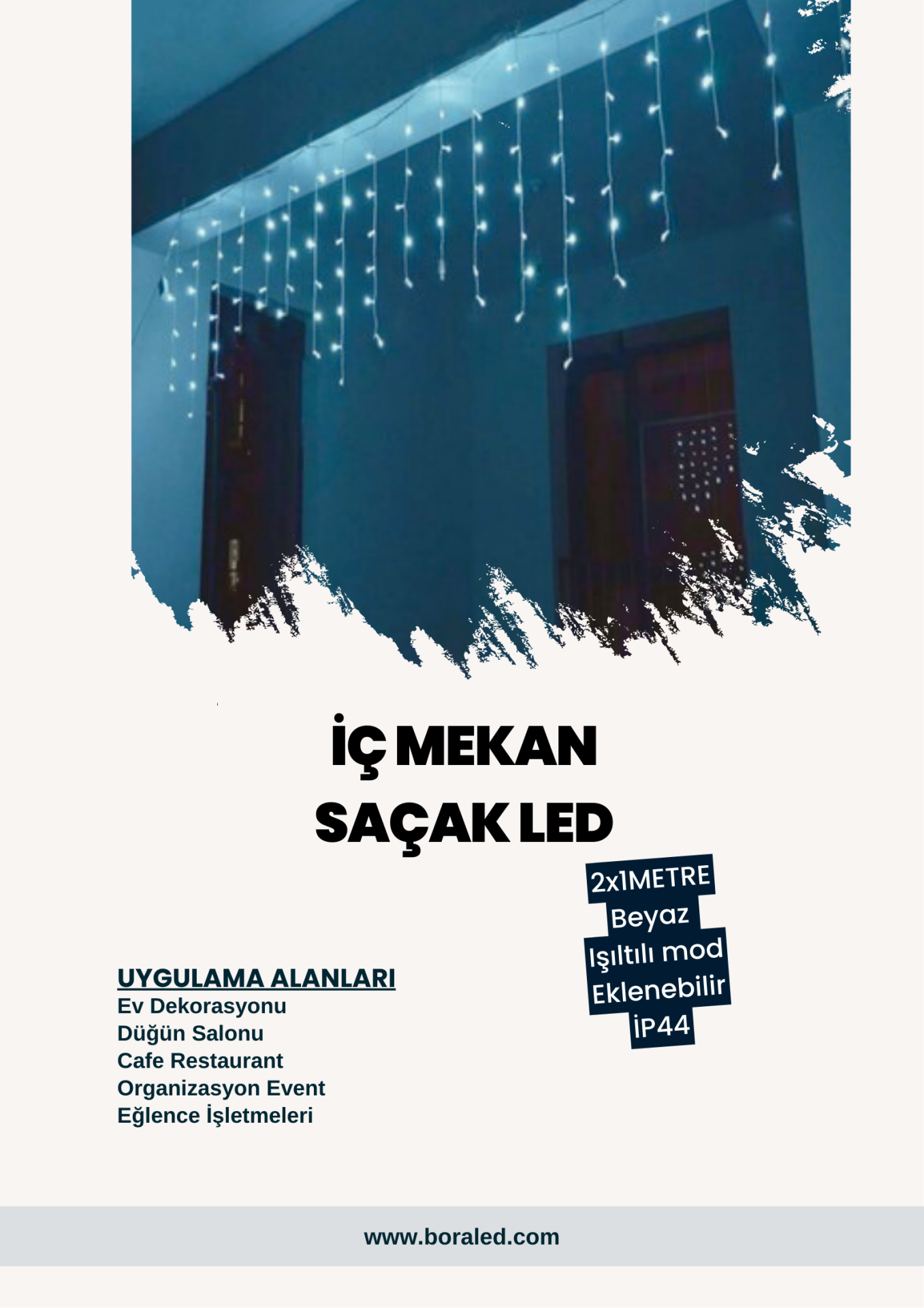 İÇ MEKAN SAÇAK LED BEYAZ FLASHLI
