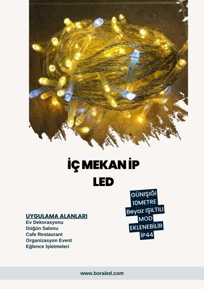 10 MT İP LED GÜNIŞIĞI ÇAKARLI