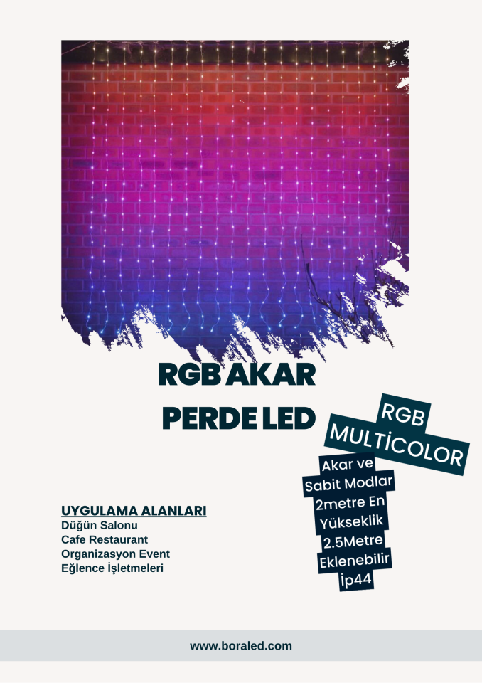İÇ MEKAN PERDE LED RGB ANİMASYONLU
