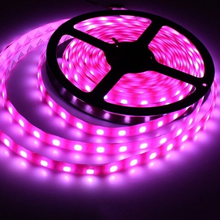 12 VOLT DIŞ MEKAN 3 ÇİP ŞERİT LED PEMBE