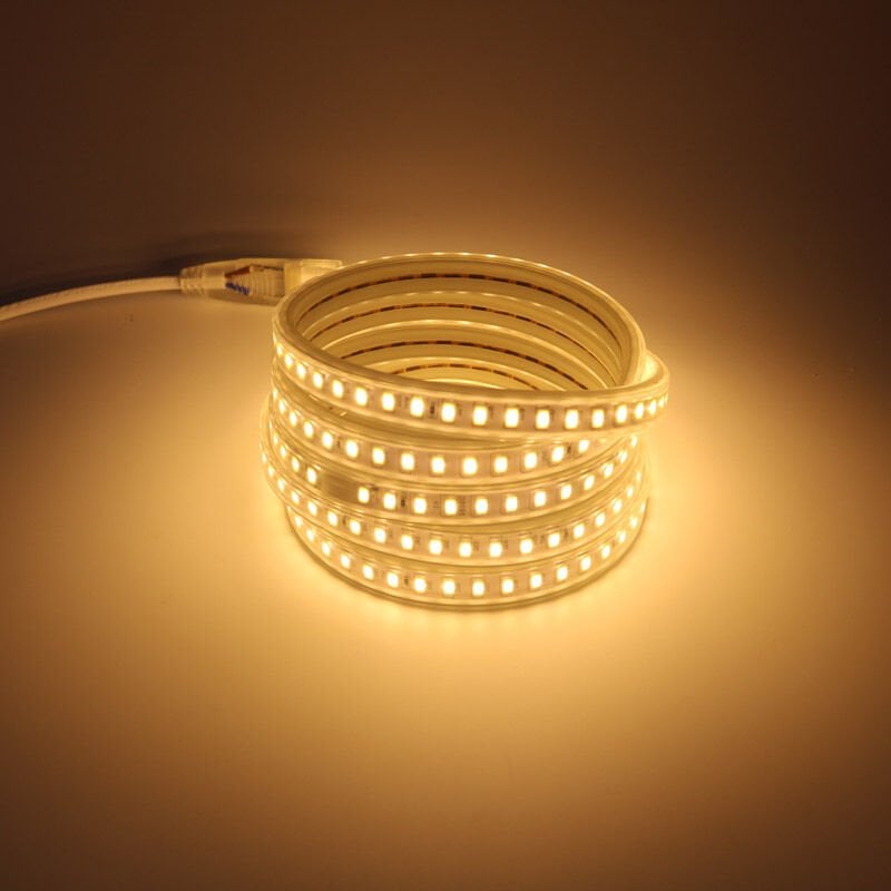 220 VOLT 10 CM DE BİR KESİLEBİLEN AMBER ŞERİT LED