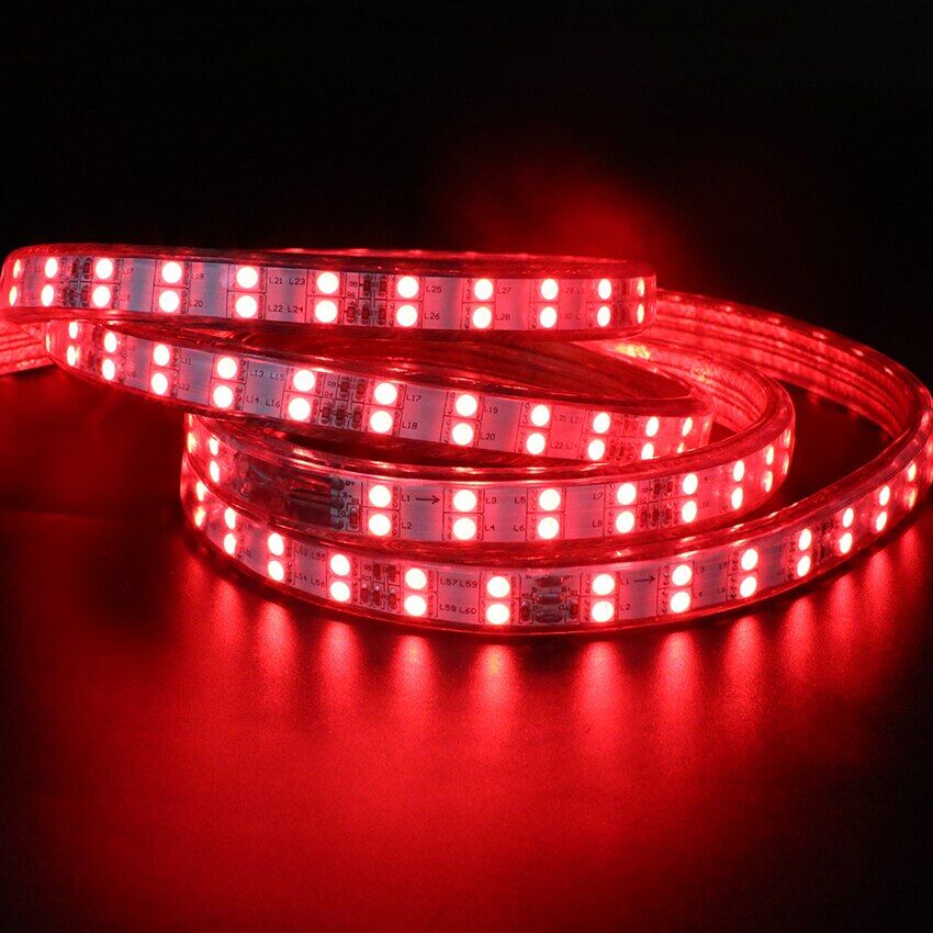 220 VOLT ÇİFT SIRA HORTUM LED KIRMIZI
