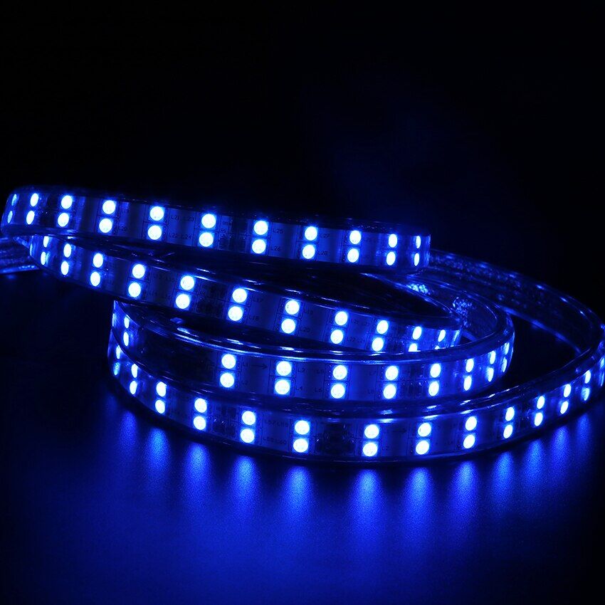220 VOLT ÇİFT SIRA LED MAVİ