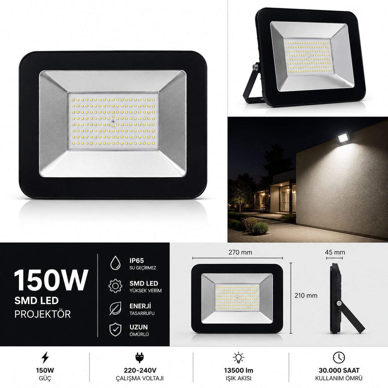 150 Watt LED Projektör