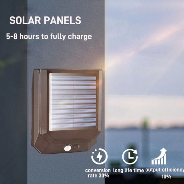 Katlanabilir Güneş Enerjili Duvar Lambası Sensörlü Solar Aplik