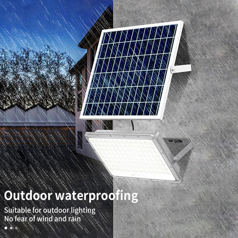 100W Güneş Enerjili LED Projektör Kumandalı Solar Flood Light IP66