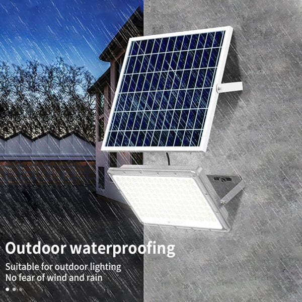 200W Güneş Enerjili LED Projektör Kumandalı Solar Flood Light IP66