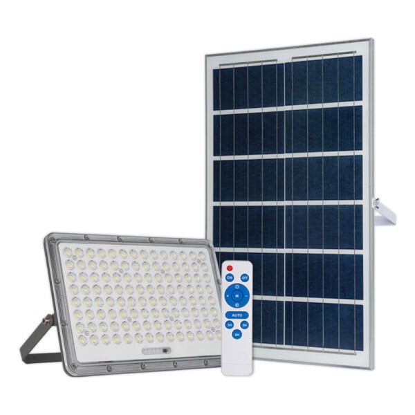 200W Güneş Enerjili LED Projektör Kumandalı Solar Flood Light IP66