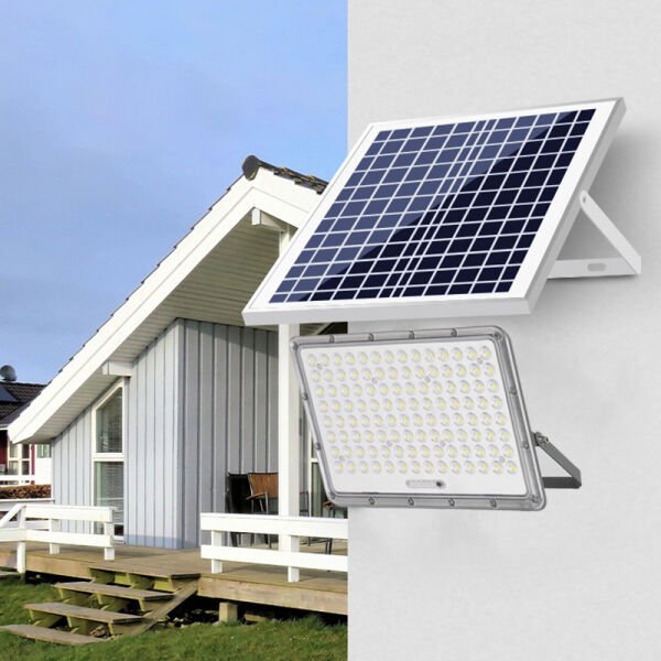 200W Güneş Enerjili LED Projektör Kumandalı Solar Flood Light IP66