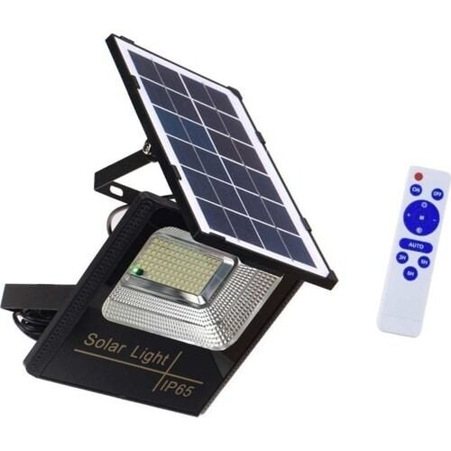 50W Güneş Enerjili LED Projektör Kumandalı Solar Bahçe Lambası