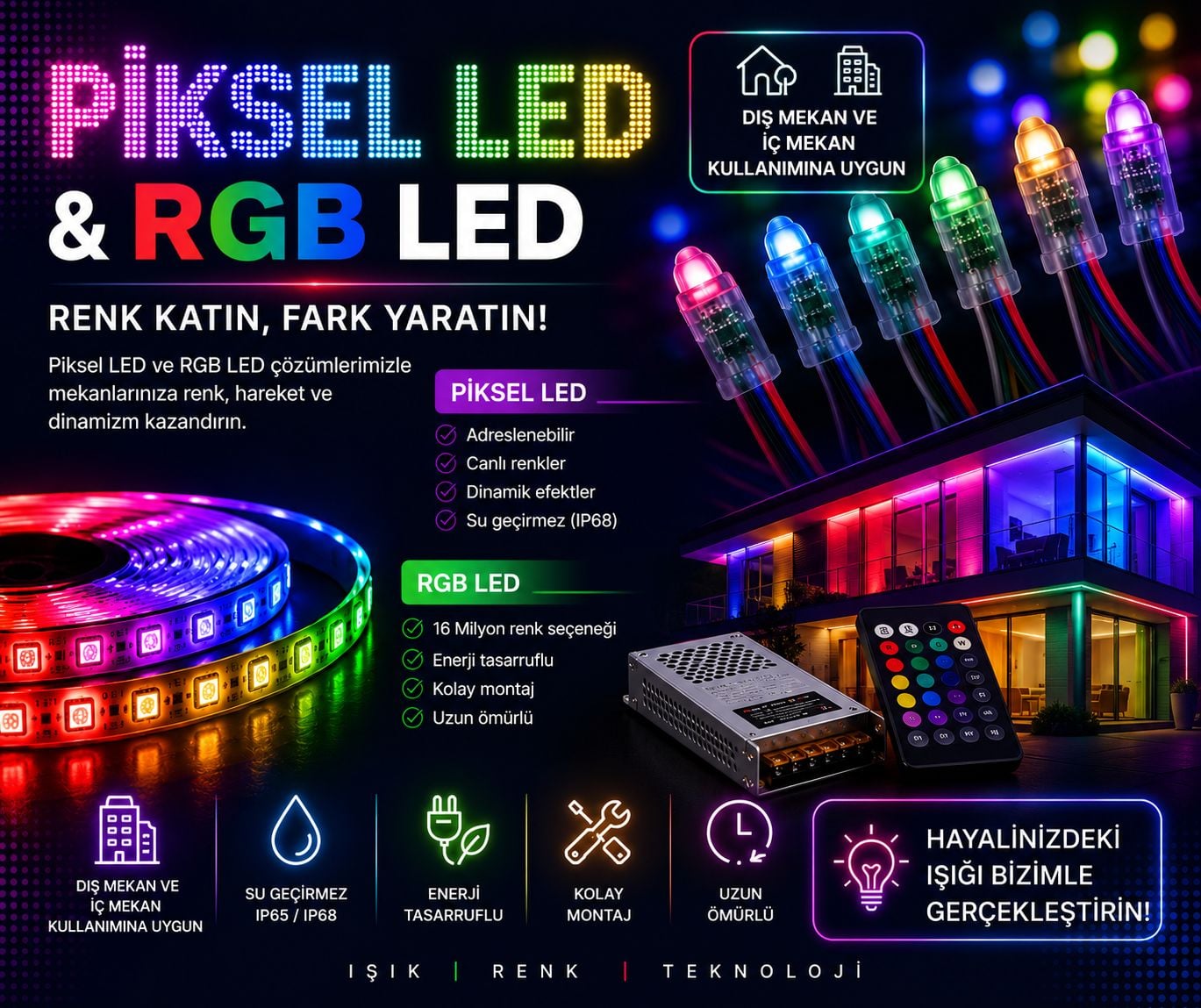 PİKSEL RGB LED ÇEŞİTLERİ